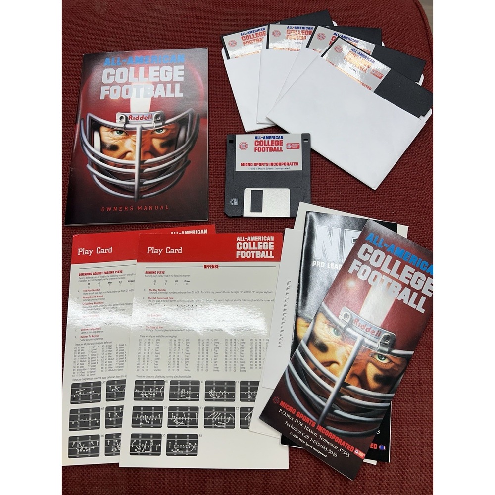 All-American‎ College Football - PC - 5.5 & 3.5 Floppy + Interplay - CIB